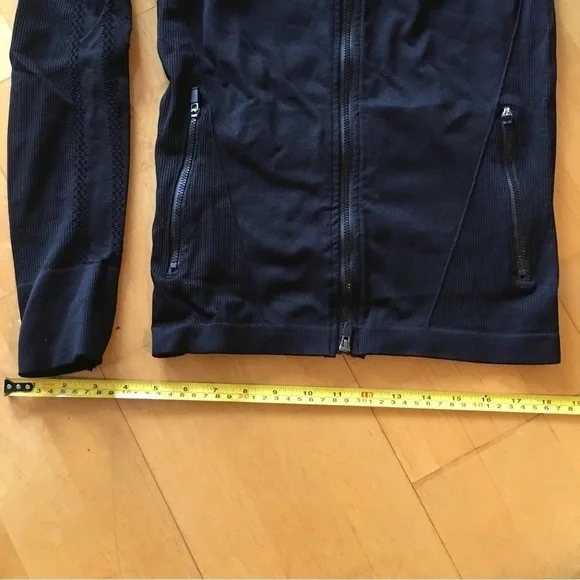 Fabletics Full Zip Lightweight Hoodie, Thumbholes, Pockets, Black, XS - Picture 12 of 14